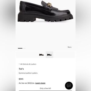 Brand new Tod’s Gomma leather loafers